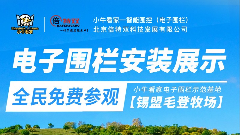 小牛看家電圍欄示范基地-毛登牧場項目即將開啟，歡迎參觀！